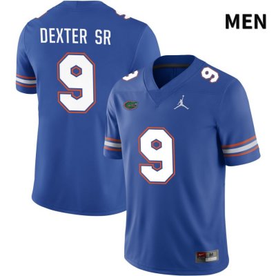 Men's Florida Gators #9 Gervon Dexter Sr NCAA Jordan Brand Royal NIL 2022 Authentic Stitched College Football Jersey VHP6162KV